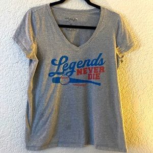Torrid Size 00, The Sandlot Tee, Legends Never Die, Short Sleeve, Gray